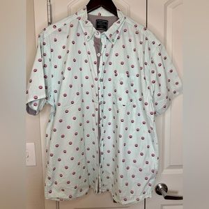 Donut Print - Men’s Short Sleeve button up shirt